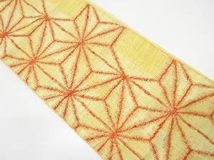 麻の葉模様織り出し名古屋帯